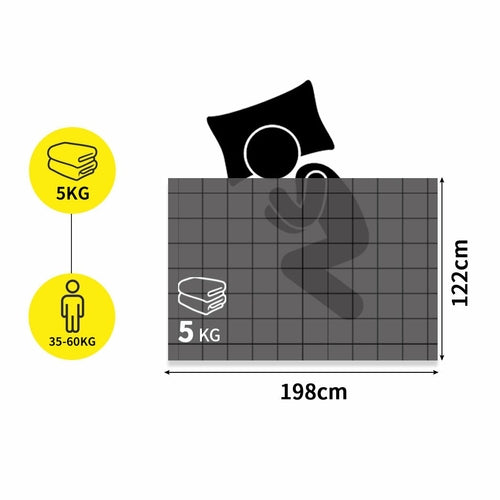 Peaceful Weighted Blanket Heavy Gravity Deep Relax Ultra Soft 5KG Adults