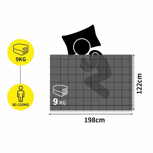 Peaceful Weighted Blanket Heavy Gravity Deep Relax Ultra Soft 9KG Adults