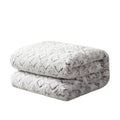 DaDa Bedding Luxury Dreamy Milky White & Purple Sherpa Backside Faux