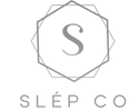 Gray logo of SLép Co with a stylized 'S' inside a geometric frame on a white background.